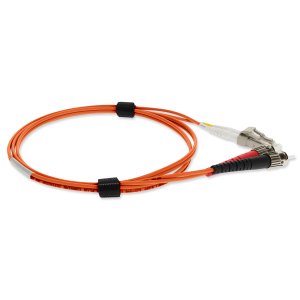 1m LC (Male) to ST (Male) Orange OM1 Duplex Fiber OFNP (Plenum-Rated) TAA Compliant Patch Cable