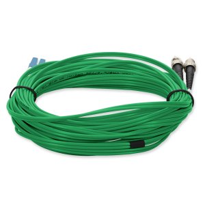 1m LC (Male) to ST (Male) Green OS2 Duplex Fiber OFNR (Riser-Rated) TAA Compliant Fiber Patch Cable