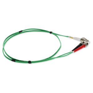 2m ST (Male) to LC (Male) Green OM1 Duplex Fiber OFNR (Riser-Rated) Patch Cable