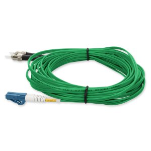 2m LC (Male) to ST (Male) Green OS2 Duplex Fiber OFNR (Riser-Rated) Patch Cable