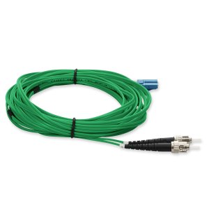 2m LC (Male) to ST (Male) Green OS2 Duplex Fiber OFNR (Riser-Rated) TAA Compliant Fiber Patch Cable