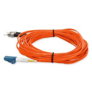 2m ST (Male) to ST (Male) Orange OS2 Duplex Fiber OFNR (Riser-Rated) Patch Cable