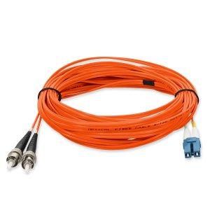 2m ST (Male) to ST (Male) Orange OS2 Duplex Fiber OFNR (Riser-Rated) Patch Cable