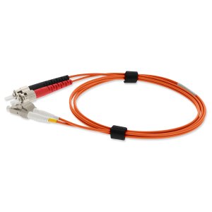 3m LC (Male) to ST (Male) Orange OM1 Duplex Fiber OFNP (Plenum-Rated) TAA Compliant Patch Cable