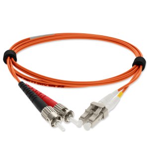 3m LC (Male) to ST (Male) Orange OM1 Duplex Fiber OFNP (Plenum-Rated) TAA Compliant Patch Cable