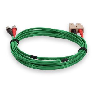 3m ST (Male) to SC (Male) Green OM1 Duplex Fiber OFNR (Riser-Rated) Patch Cable