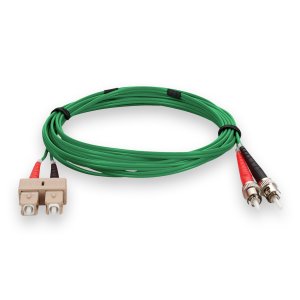 3m ST (Male) to SC (Male) Green OM1 Duplex Fiber OFNR (Riser-Rated) Patch Cable