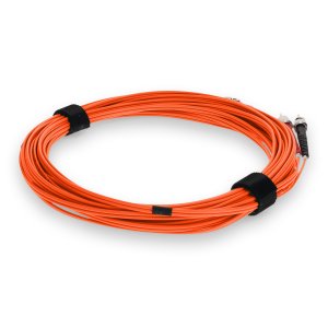 1m ST (Male) to ST (Male) Orange OM4 Duplex Fiber OFNR (Riser-Rated) Patch Cable