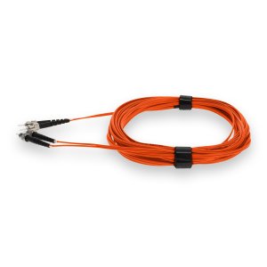 1m ST (Male) to ST (Male) Orange OS2 Duplex Fiber OFNR (Riser-Rated) Patch Cable