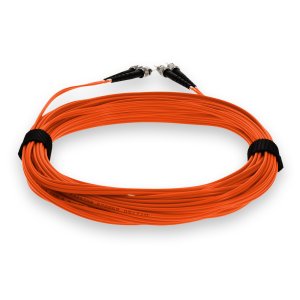 1m ST (Male) to ST (Male) Orange OS2 Duplex Fiber OFNR (Riser-Rated) Patch Cable