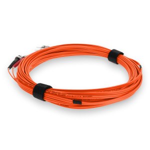 2m ST (Male) to ST (Male) Orange OM4 Duplex Fiber OFNR (Riser-Rated) Patch Cable