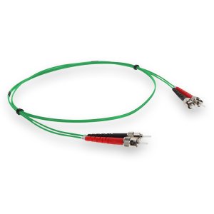 3m ST (Male) to ST (Male) Green OM1 Duplex Fiber OFNR (Riser-Rated) Patch Cable