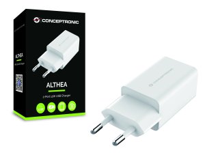 Conceptronic ALTHEA06W mobile device charger Universal White AC Indoor