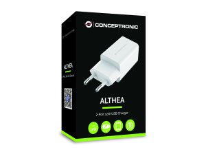 Conceptronic ALTHEA06W mobile device charger Universal White AC Indoor