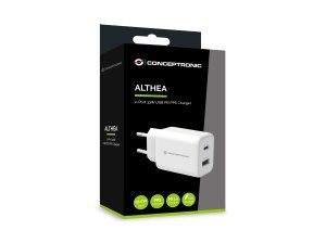 Conceptronic ALTHEA 2-Port 33W USB PD PPS Charger, QC 3.0