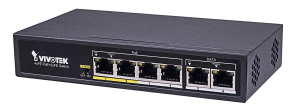 VIVOTEK AW-FET-060C-065 network switch Fast Ethernet (10/100) Power over Ethernet (PoE) Black