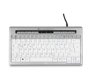 BakkerElkhuizen S-board 840 keyboard Office USB QWERTZ German Light grey, White