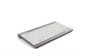 BakkerElkhuizen UltraBoard 950 Wireless keyboard Bluetooth AZERTY Belgian Light grey, White