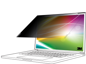3M Bright Screen Privacy Filter for 13.3in Full Screen Laptop, 16:9, BP133W9E