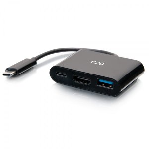 C2G USB-C 3-in-1 Mini Dock with HDMI, USB-A, and USB-C Power Delivery up to 60W - 4K 30Hz