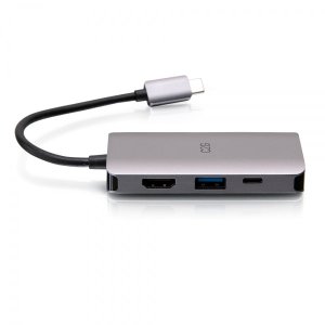 C2G USB-C 4-in-1 Mini Dock with HDMI, USB-A, Ethernet, and USB-C Power Delivery up to 100W - 4K 30Hz