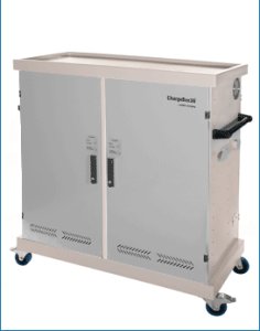 Compucharge ChargeBox 30 with 2 way EPM Electronic Power Management - Storage & charging trolley for up to 30 laptops. Includes 2 user keys additional / replacment keys can be ordered using part code 333/369. Supplied by Hypertec.