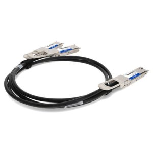 AddOn Networks DAC-Q56DD-2Q28-1M-AO InfiniBand/fibre optic cable 2xQSFP28 QSFP-DD Black, Silver