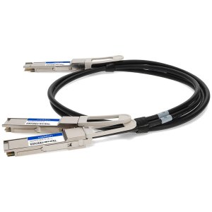 AddOn Networks DAC-Q56DD-2Q56-1M-AO InfiniBand/fibre optic cable QSFP-DD 2x QSFP56 Black, Metallic