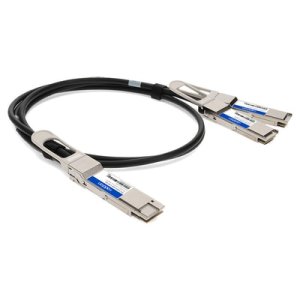 Compatible TAA Compliant 400GBase-CU QSFP-DD 400G to 2xQSFP56 200G PAM-4 Direct Attach Cable (Passive Twinax, 2.5m)