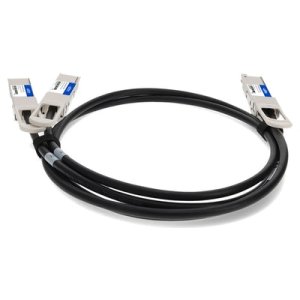 Compatible TAA Compliant 400GBase-CU QSFP-DD 400G to 2xQSFP56 200G PAM-4 Direct Attach Cable (Passive Twinax, 2.5m)