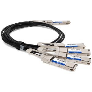 Dell DAC-Q56DD-4Q56-2-5M Compatible TAA Compliant 400GBase-CU QSFP-DD 400G to 4xQSFP56 100G PAM-4 Direct Attach Cable (Passive Twinax, 2.5m)