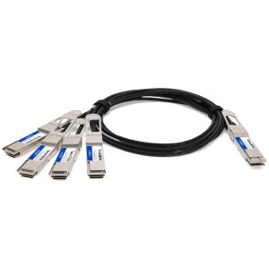 Dell DAC-Q56DD-4Q56-2-5M Compatible TAA Compliant 400GBase-CU QSFP-DD 400G to 4xQSFP56 100G PAM-4 Direct Attach Cable (Passive Twinax, 2.5m)