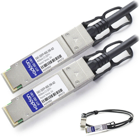 AddOn Networks 2m, 2xQSFP+ InfiniBand/fibre optic cable QSFP+ Black