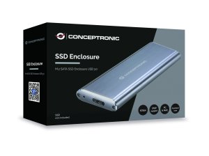 Conceptronic DDE03G storage drive enclosure SSD enclosure Grey M.2