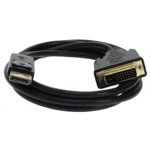 3m DisplayPort 1.2 Male to DVI-D Dual Link (24+1 pin) Male Black Cable Which Requires DP++ For Resolution Up to 2560x1600 (WQXGA)