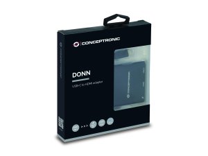 Conceptronic DONN01B laptop dock/port replicator USB 3.2 Gen 1 (3.1 Gen 1) Type-C Black