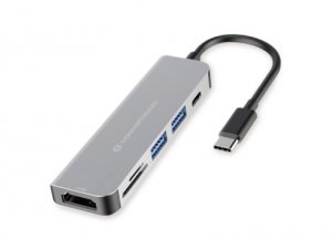 Conceptronic DONN02G laptop dock/port replicator USB 3.2 Gen 1 (3.1 Gen 1) Type-C Aluminium