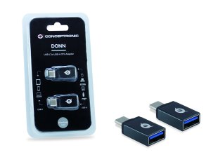 Conceptronic DONN USB-C to USB-A OTG Adapter 2-Pack