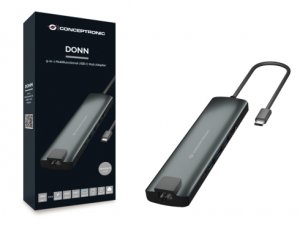 Conceptronic DONN 9-in-1 Multifunctional USB Hub Adapter