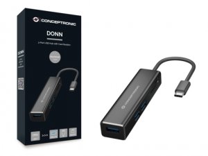 Conceptronic DONN 3-Port USB Hub with Card Readers