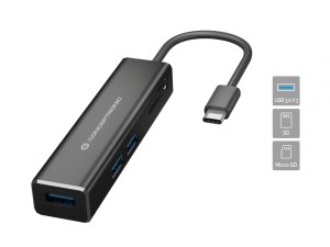 Conceptronic DONN 3-Port USB Hub with Card Readers