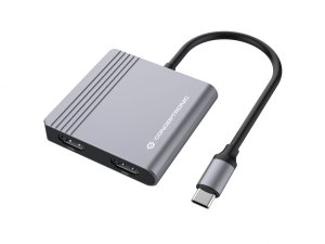 Conceptronic DONN13G laptop dock/port replicator Wired USB 3.2 Gen 1 (3.1 Gen 1) Type-C Grey