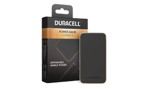 Duracell Charge 10 Power Bank - USB-A and USB-C outputs 10000 Mah battery capacity (37Wh). In-flight carry on approved. Charges two devices at the same time includes LED energy level indicator and 20cm USB-A to USB-C charging cable - PD3.0 18W max input a