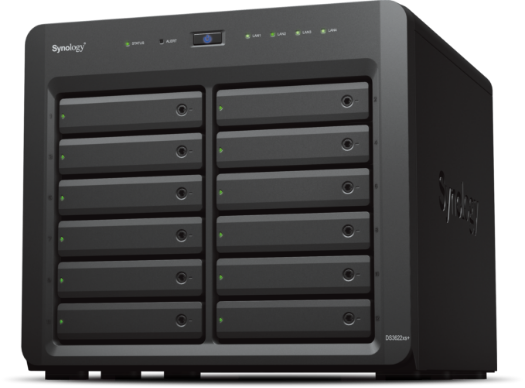 Synology DS3622XS+ storage for video editing & content creation - 32GB RAM 6 x 12TB HDD and 2 x 800GB M.2 cache SSDs included