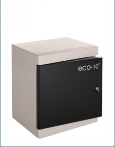 Compucharge Eco-10 - Storage & charging cabinet for up to 10 iPads or tablets. Includes wall fitting and 2 user keys additional / replacment keys can be ordered using part code 64003. Supplied by Hypertec.
