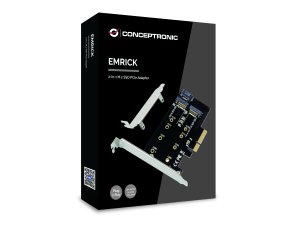 Conceptronic EMRICK 2-in-1 M.2 SSD PCIe Adapter SATA AHCI NVMe