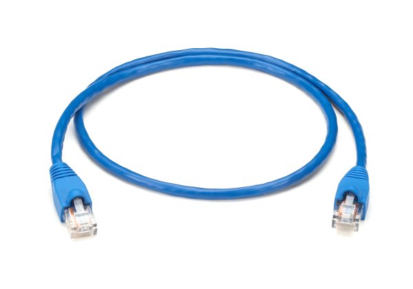 Black Box CAT5e 350-MHz Solid Ethernet Patch Cable - Unshielded (UTP), CM PVC, Snagless Boot, Blue, 2-ft. (0.6-m)