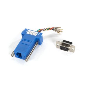 Black Box FA4509F-BL cable gender changer RJ-45 DB9 Blue