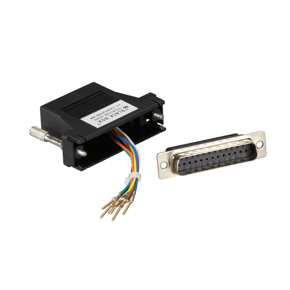 Black Box FA4525M-BK cable gender changer DB25 RJ-11, RJ-45