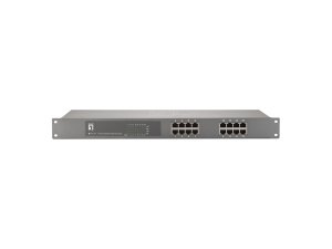 LevelOne 16-Port Fast Ethernet PoE Switch, 240W, 802.3at/af PoE